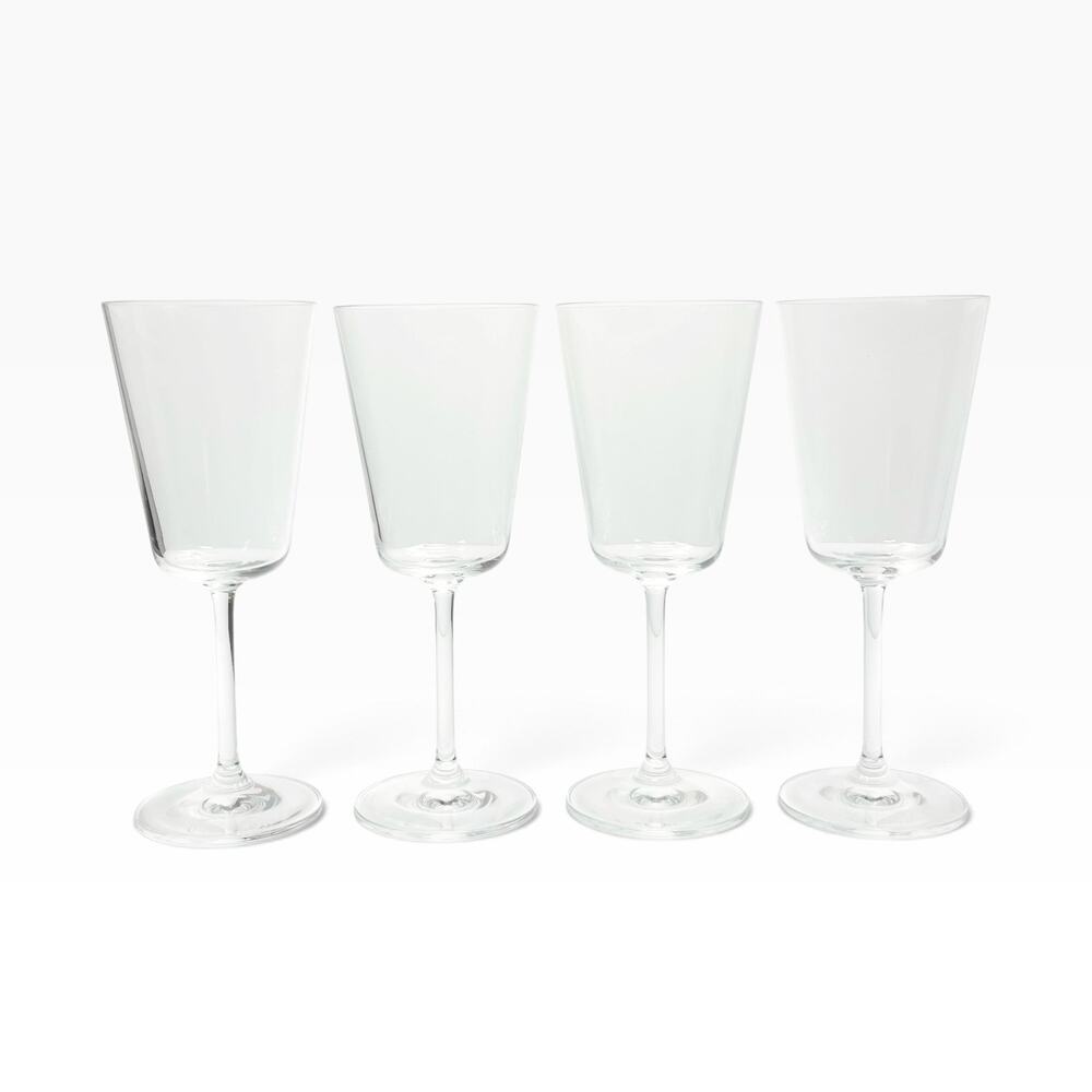 Waterford (Marquis) 4 Contemporary Crystal Water or Wine Glasses 8” 10oz Signed